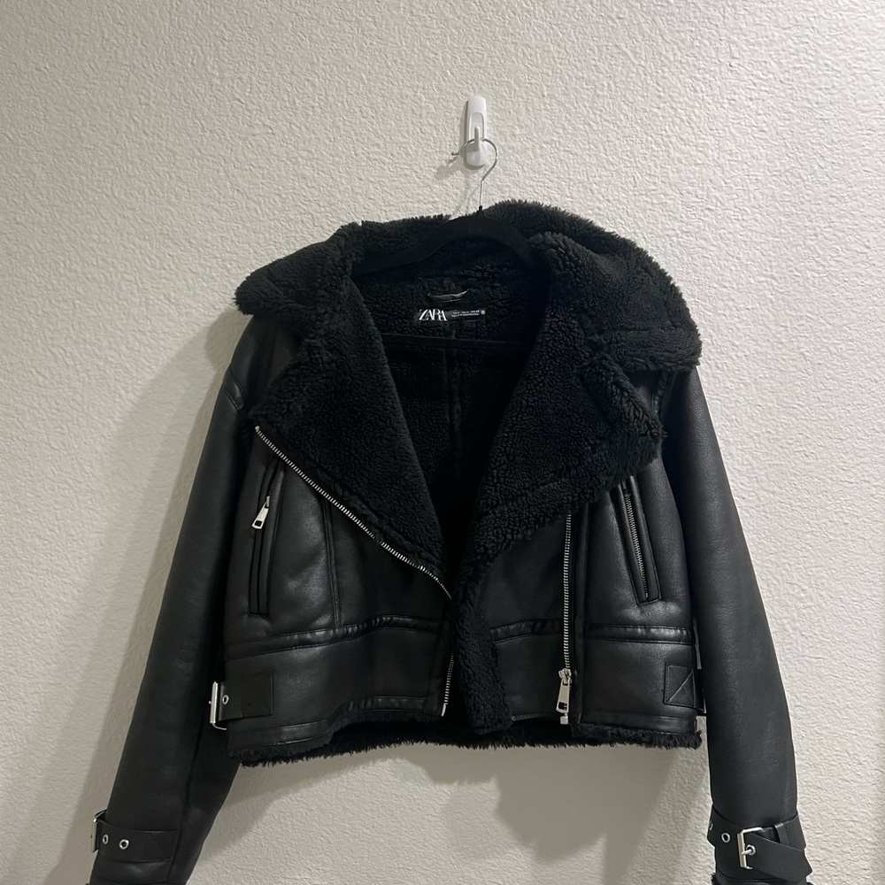 Zara Black Leather Jacket